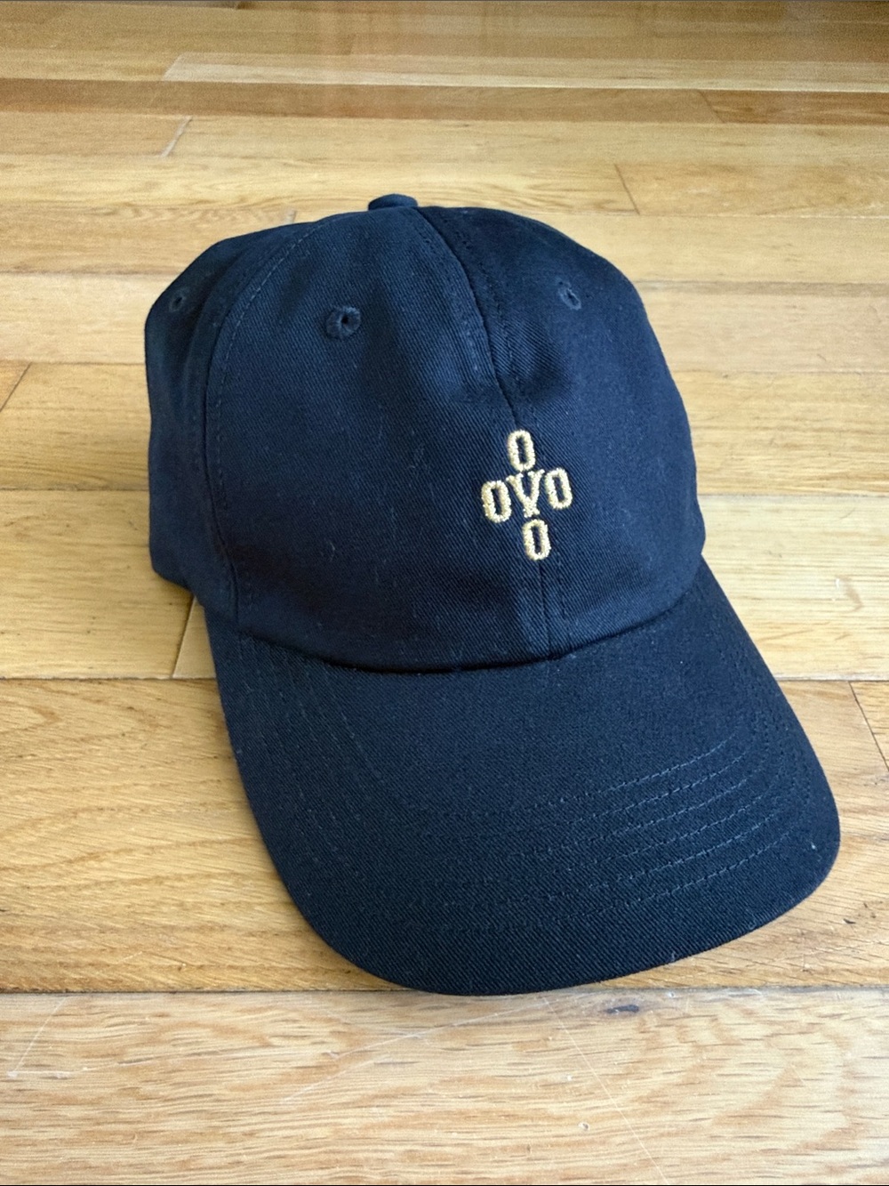 OVO Black Baseball Cap with Gold Logo - Men's Hat drake